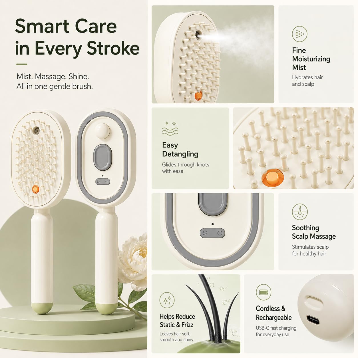 Pettine Elettrico Spray per Ma - Massage recensione e prezzo
